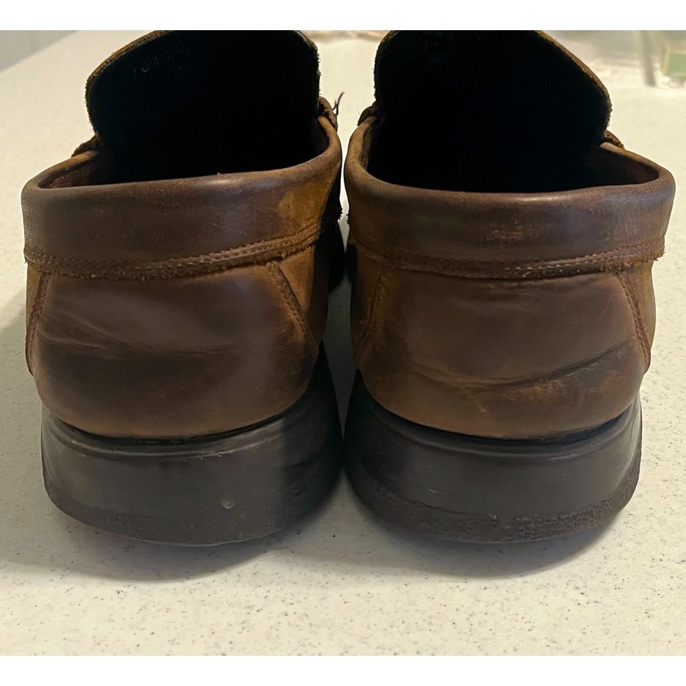 Reduced-Brown Leather Slip-On Loafers from Hitchcock for an Extra Wide Man - Picture 5 of 7